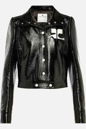 Courrèges Reedition cropped vinyl jacket