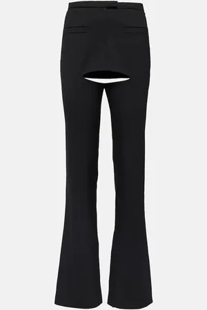 Courrèges Cutout wool-blend flared pants