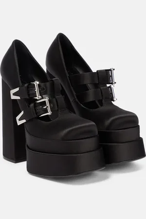 VERSACE Medusa Aevitas satin platform pumps