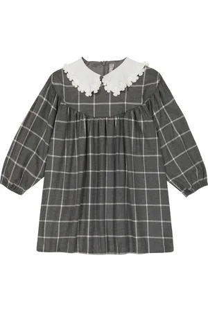 Il gufo Embellished checked dress