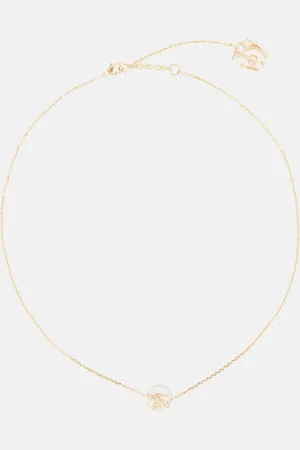 Burberry EKD gold-plated freshwater pearl chain necklace