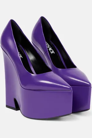 VERSACE Tempest leather platform pumps