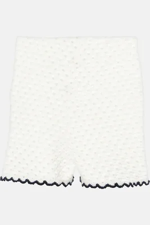 ZIMMERMANN Halliday pointelle scalloped high-rise shorts