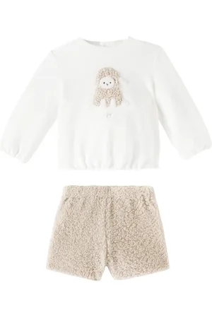 Il gufo Baby cotton-blend top and shorts set