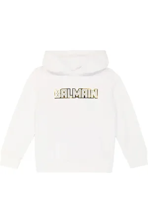 Balmain Logo cotton-jersey hoodie