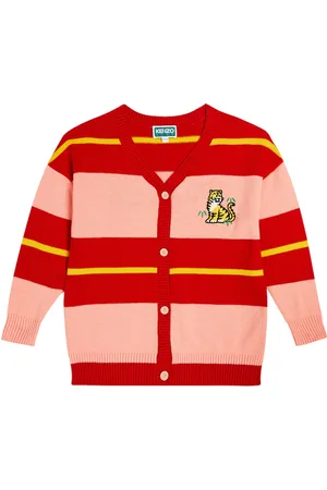 Kenzo Logo striped cotton-blend cardigan