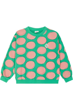 Jelly Mallow Pink Dot cotton jersey sweatshirt