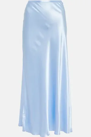 RIXO London Satin midi skirt