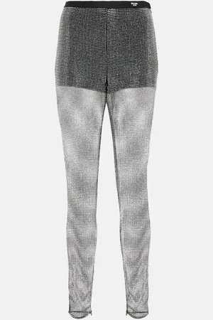 Prada Embellished mesh pants