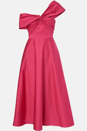 Roland Mouret Gathered cotton-blend midi dress