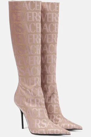 VERSACE Allover knee-high boots