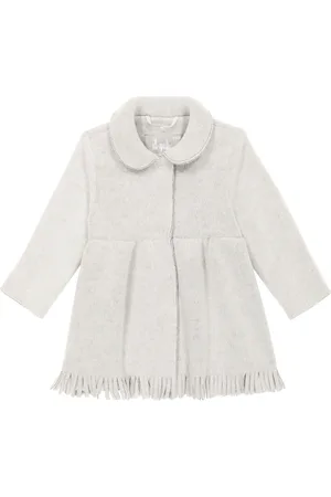 Il gufo Baby fringed wool-blend coat