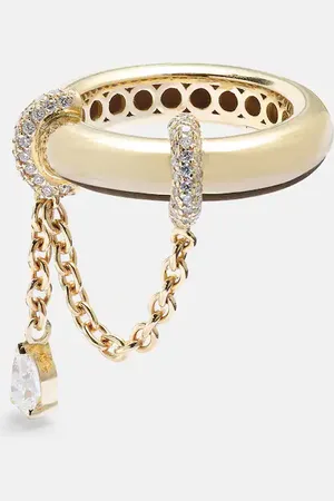 Rainbow K Elysabeth 18kt gold ring with diamonds