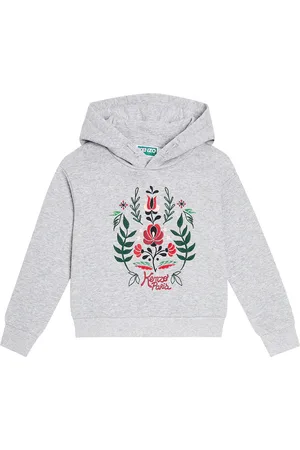 Kenzo Embroidered cotton jersey hoodie