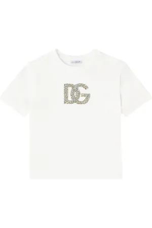 Dolce & Gabbana DG embellished cotton jersey T-shirt