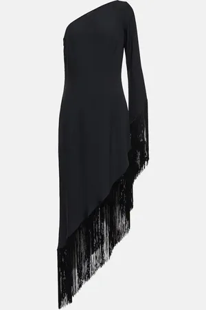 ‎Taller Marmo‎ Aventador fringed one-shoulder midi dress