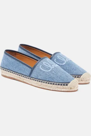 Chloé Isla embroidered denim espadrilles