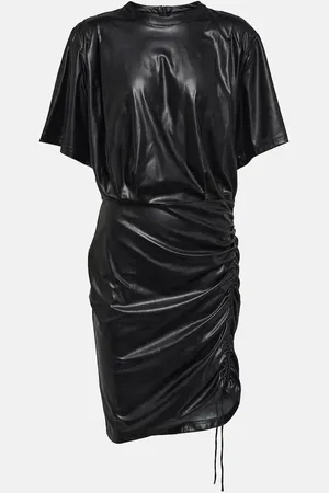 Marant Etoile Balesi ruched faux leather minidress