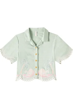 ZIMMERMANN Tallow embroidered cotton shirt