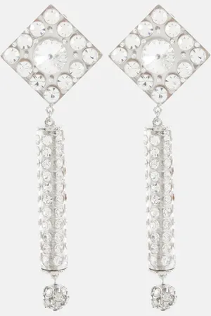 Alessandra Rich Crystal-embellished clip-on earrings