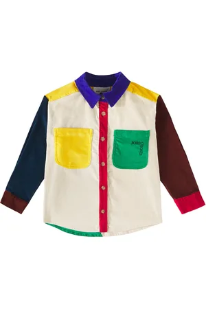 Bobo Choses Bobo Square colorblocked corduroy shirt