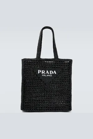 Prada Logo crochet tote bag