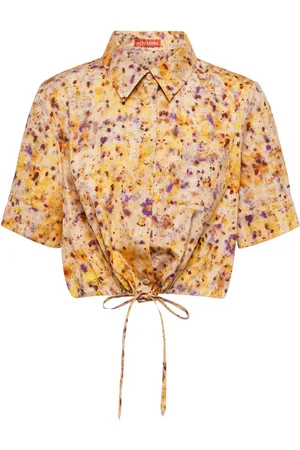 Altuzarra Ben floral cotton-blend crop top