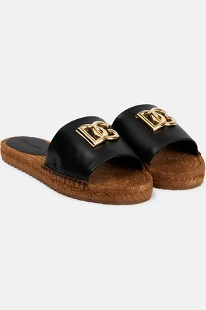 Dolce & Gabbana Embellished leather espadrilles