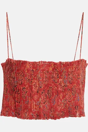 SIR Allegra floral ramie crop top