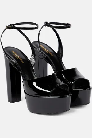 Saint Laurent Jodie 145 patent leather platform sandals