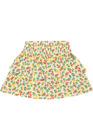 The Animals Observatory Kiwi floral cotton jersey skirt