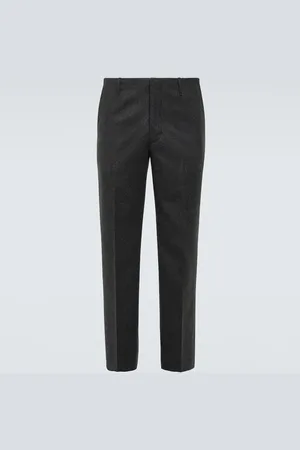 Prada Wool flannel cropped straight pants