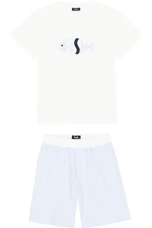 Il gufo Cotton T-shirt and shorts set