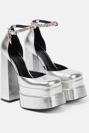 VERSACE Medusa Aevitas leather platform pumps