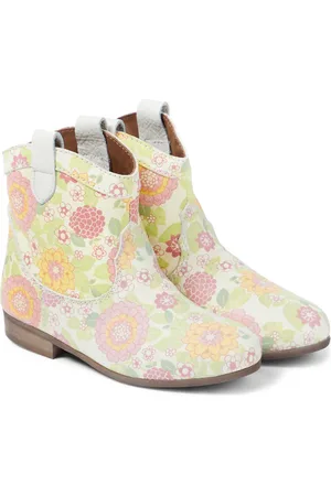PèPè Floral leather ankle boots