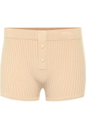 LIVE THE PROCESS Ribbed-knit shorts
