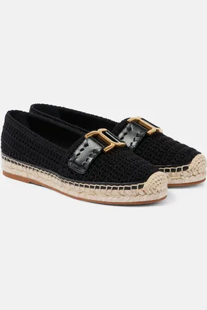 Chloé Marcie leather-trimmed crochet espadrilles