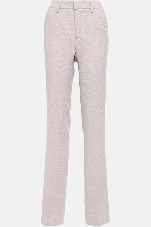 Alessandra Rich Sequined mid-rise straight pants