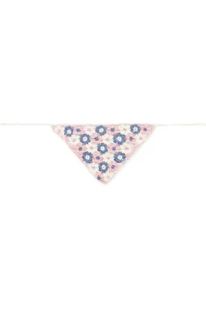 Louise Misha Holly floral crochet cotton-blend headband