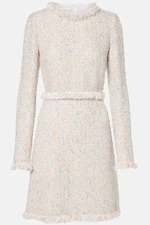 Giambattista Valli Fringed bouclÃ© minidress