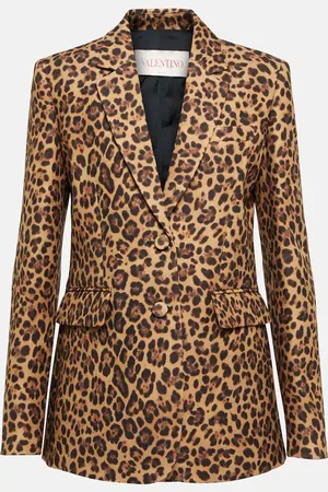 VALENTINO Leopard-print CrÃªpe Couture blazer