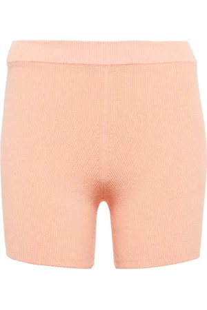 LIVE THE PROCESS Arch ribbed-knit biker shorts
