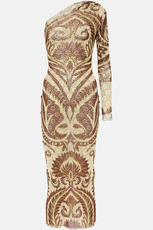Etro One-shoulder printed midi dress