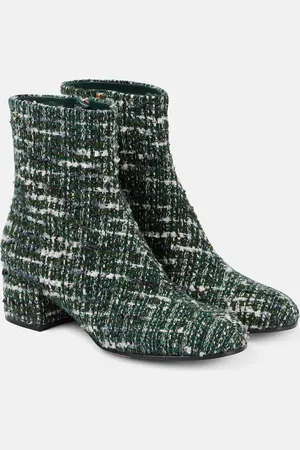 Gianvito Rossi Joelle 45 bouclÃ© tweed ankle boots