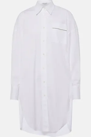 Brunello Cucinelli Cotton-blend shirt dress