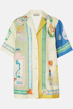 ALÉMAIS Elixir printed linen shirt