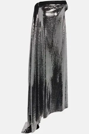 Balenciaga Minimal draped metallic jersey gown