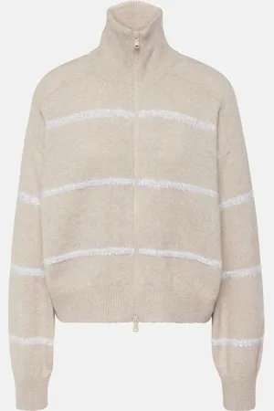 Brunello Cucinelli Zip-up cashmere-blend sweater