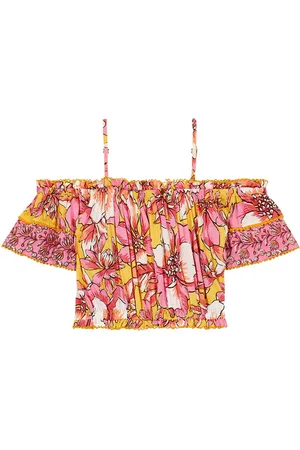POUPETTE ST BARTH Donna floral off-shoulder top