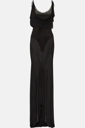 The Attico Semi-sheer jersey gown
